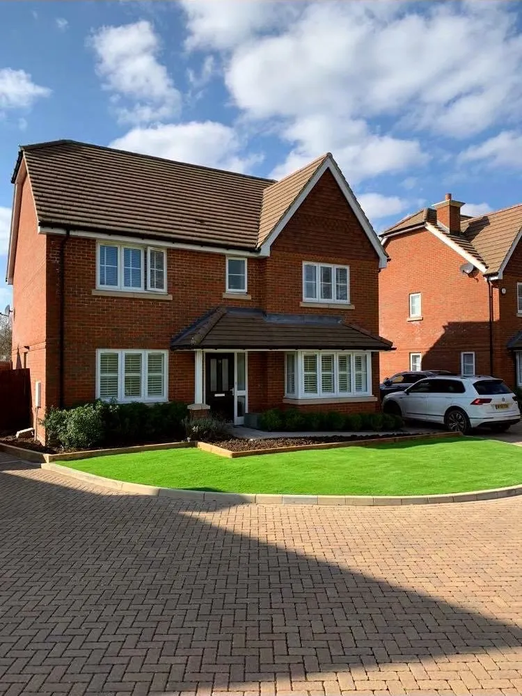 Finished new-build exterior in West Sussex